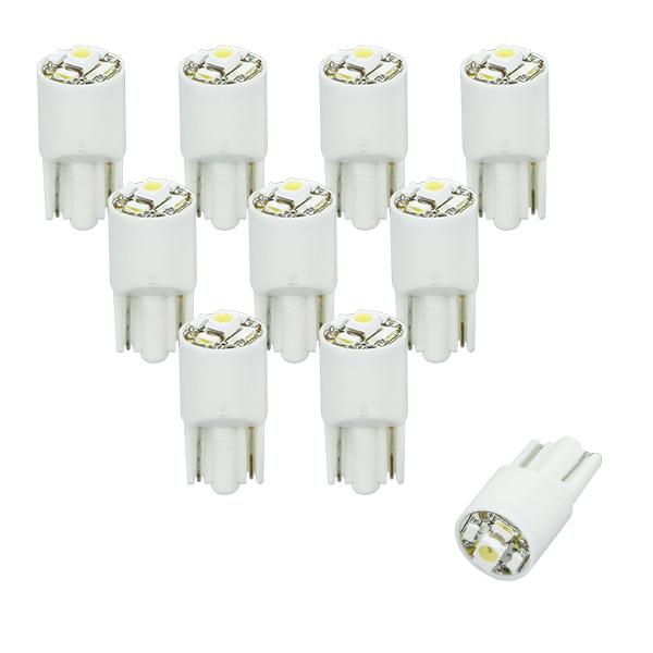 R.A.C LED W5W T10 12V5W ウェッジ 発光色ホワイト 10個入り 全長22mm :500215-ra002:リアクト ...
