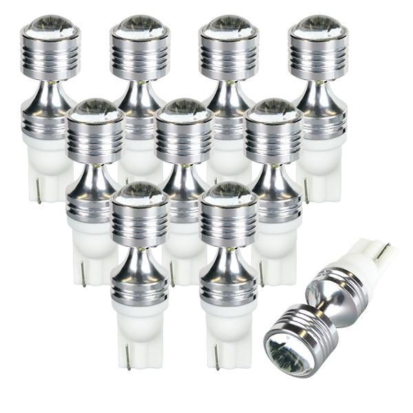 R.A.C LED W5W T10 12V5W ウェッジ 発光色 ホワイト 10個入り | 