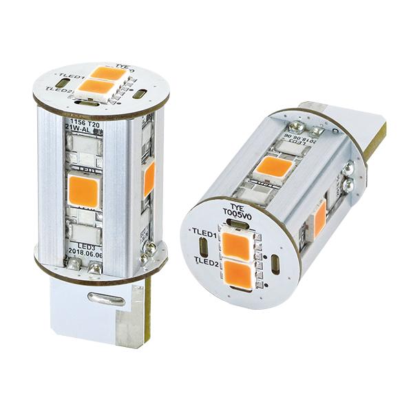 R.A.C LED  W21W T20 12V21W ハイフラ防止回路内蔵 発光色アンバー 2個入り  ※極性有り | 