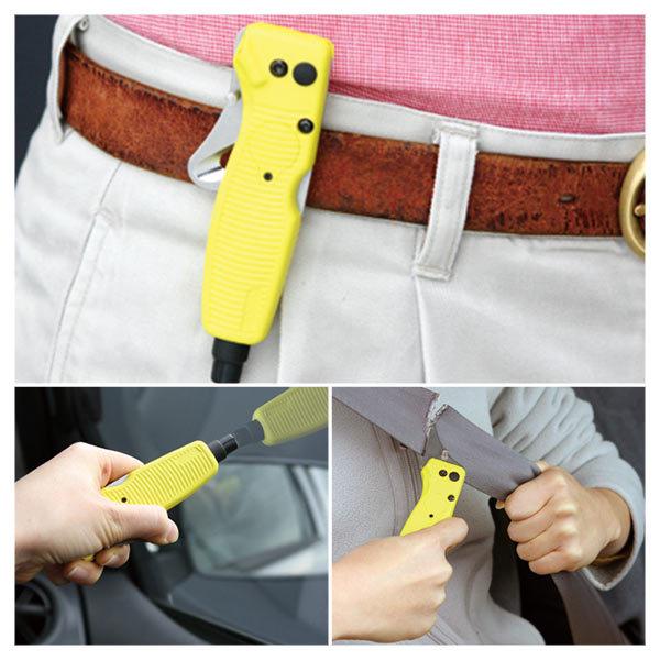 R.A.C 車載用 緊急脱出ライフハンマー 3in1仕様 レスキューハンマー 車 緊急脱出用 シートベルトカッター ウィンドウハンマー |  | 02