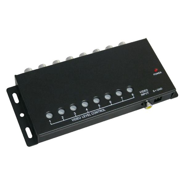 R.A.C 車載用 8チャンネル（8ポート）映像分配器 12V車用 電源コード付属 | 