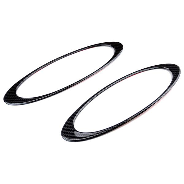 BMW ミニ F56 3ドア 2014- R.A.C 純正アームレスト装着車用 カーボンルック アームレストサイドスィッチカバーリング 2p | MINI | 02