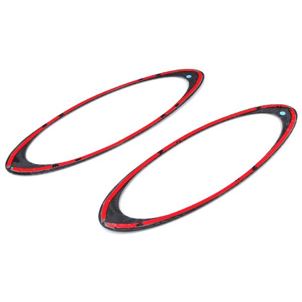 BMW ミニ F56 3ドア 2014- R.A.C 純正アームレスト装着車用 カーボンルック アームレストサイドスィッチカバーリング 2p | MINI | 03