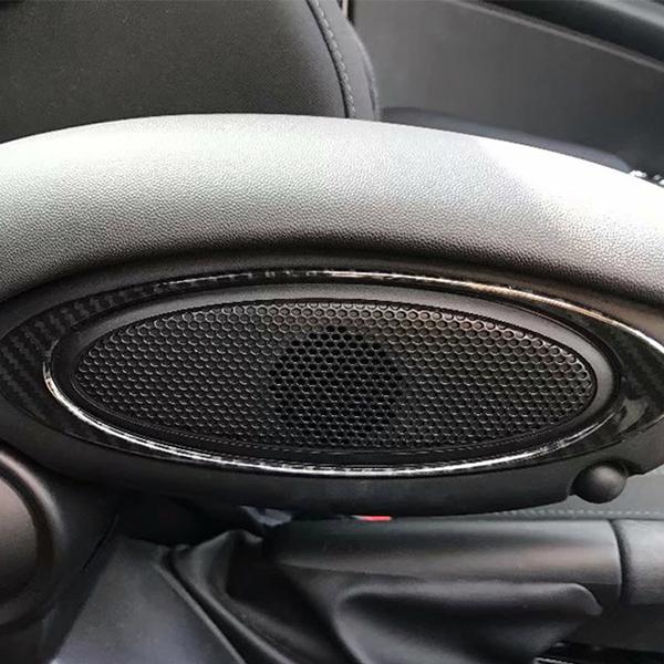 BMW ミニ F55 5ドア 2014- R.A.C 純正アームレスト装着車用 カーボンルック アームレストサイドスィッチカバーリング 2p | MINI | 04