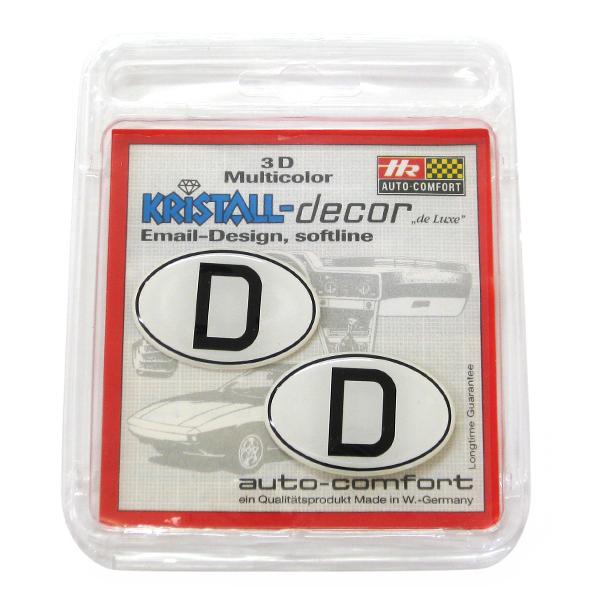 【新品/廃盤品/在庫限り】 (ドイツ Herbert Richter製） R.A.C クリスタル デコエンブレム Dマーク 2枚セット |  | 01