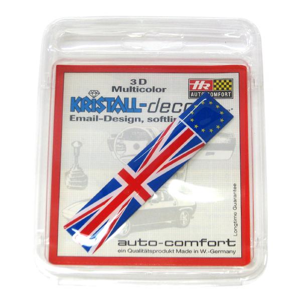 【新品/廃盤品/在庫限り】 (ドイツ Herbert Richter製） R.A.C クリスタル デコエンブレム イギリス フラッグ EUマーク |  | 01
