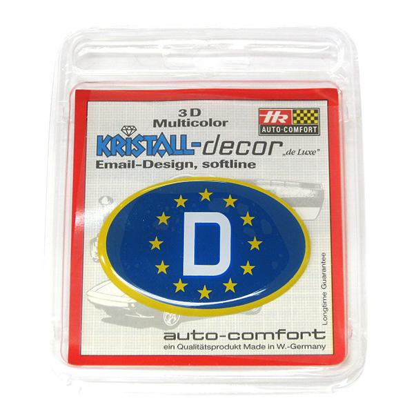 【新品/廃盤品/在庫限り】 (ドイツ Herbert Richter製） R.A.C クリスタル デコエンブレム EUマーク Dロゴ |  | 01