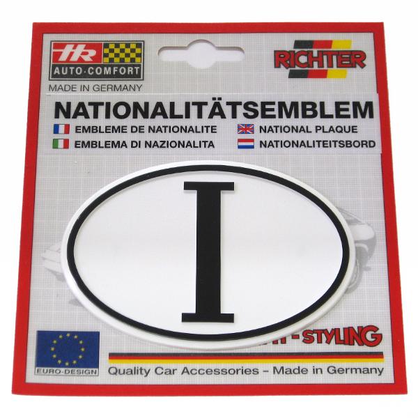 【新品/廃盤品/在庫限り】 (ドイツ Herbert Richter製） R.A.C プラスチック デコエンブレム Iマーク ホワイトベース 大 |  | 01