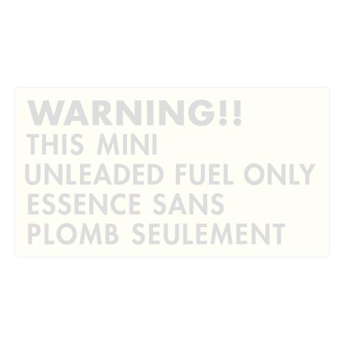 【新品/廃盤品/在庫限り】 R.A.C 給油口 ワーニング ステッカー ミニ シルバー 1枚入り | BMW