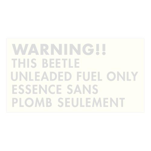【新品/廃盤品/在庫限り】 R.A.C 給油口 ワーニング ステッカー ビートル シルバー 1枚入り | フォルクスワーゲン