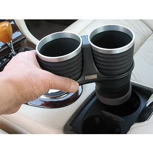 ジャガー XJシリーズ X350 X358 2003年〜2010年 ALCABO アルカボ ドリンクホルダー ブラック/リングカップ AL-B110BS | JAGUAR | 02