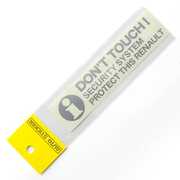 ルノー DON'T TOUCH ! セキュリティーステッカー シルバー 外貼り/抜き文字 1枚入り | ルノー | 01