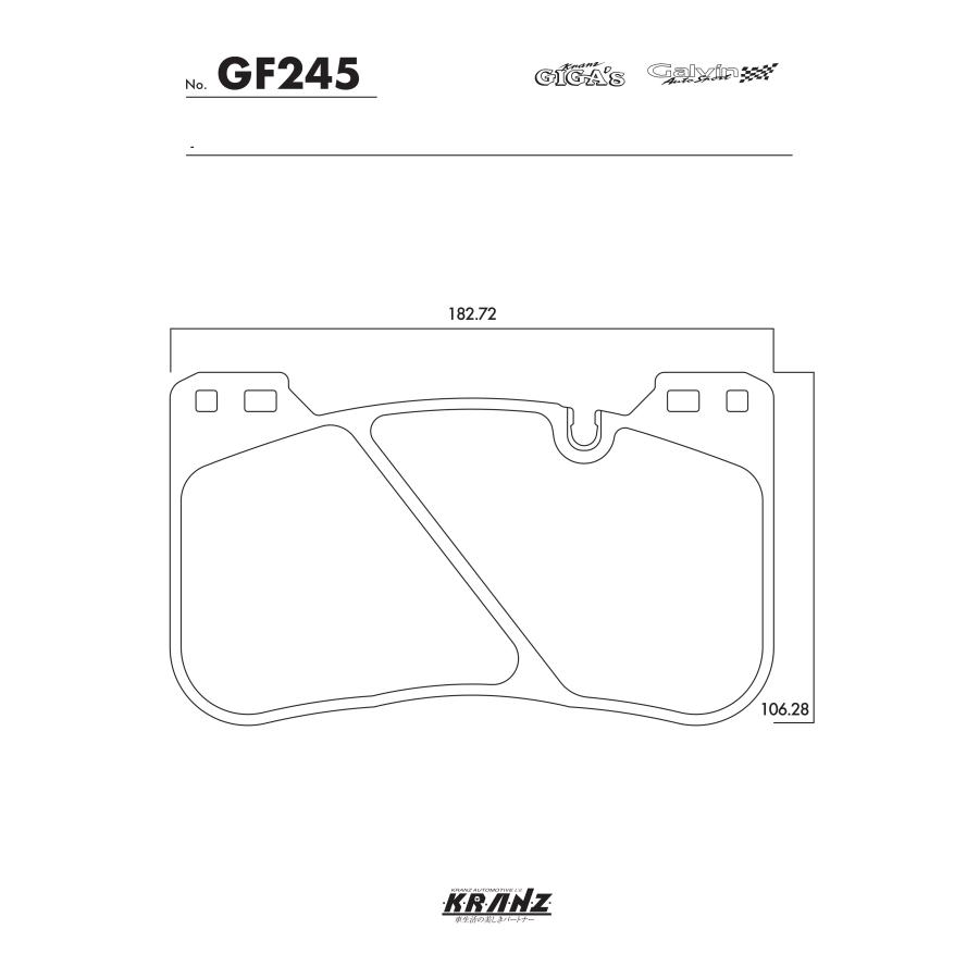 BMW X6 M F96 汚さない ブレーキパッド フロント 左右セット クランツ・ジガ GF245 | BMW | 04