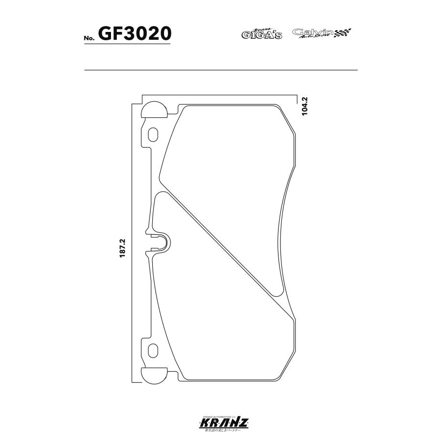 BENZ Gクラス W463 汚さない ブレーキパット フロント 左右セット クランツ・ジガ GF3020 | Mercedes-Benz | 04