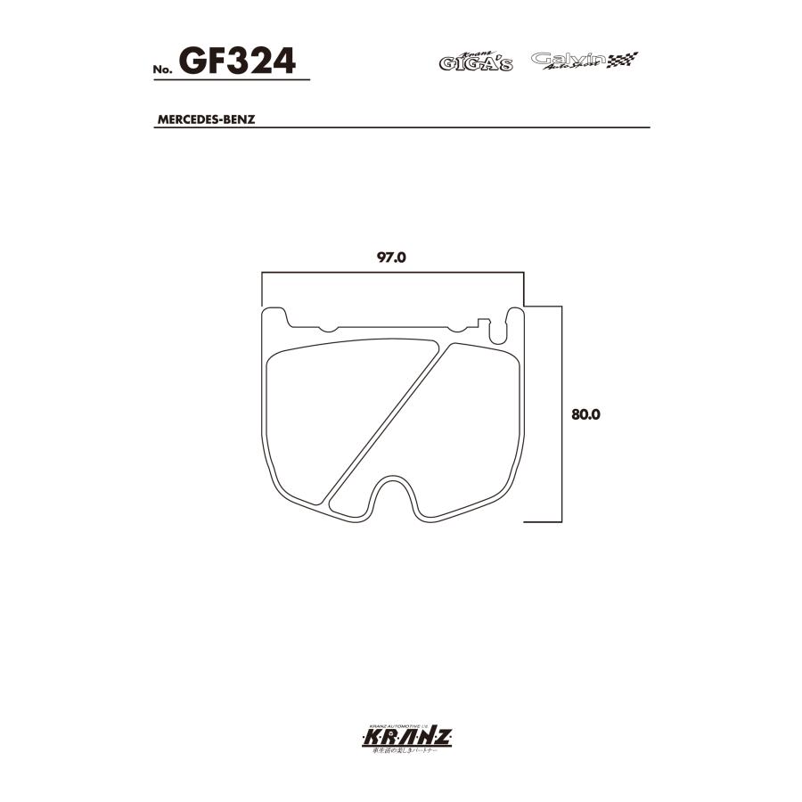 AMG 8POT Caliper カスタマイズキャリパー専用 汚さない ブレーキパット 左右セット クランツ・ジガ GF324 |  | 04