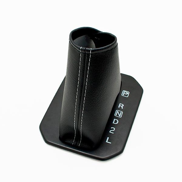 スズキ ジムニー JB64W/ジムニーシエラ JB74W 4AT用 ジーベース デザインシフトブーツ ブラックレザー/ライトグレーステッチ | 