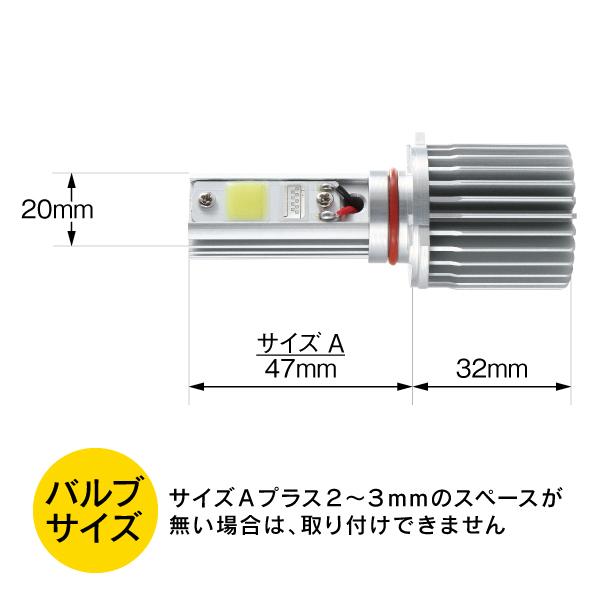 R.A.C 12V車用 LEDバルブ H10 3800ルーメン 3000ケルビン 20W 2個入り |  | 01