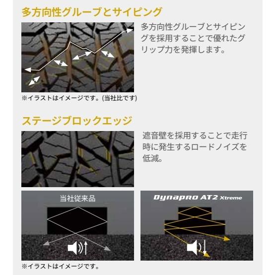 Dynapro ハンコック AT2 Xtreme RF12 225/70R16 103T WL(ホワイト