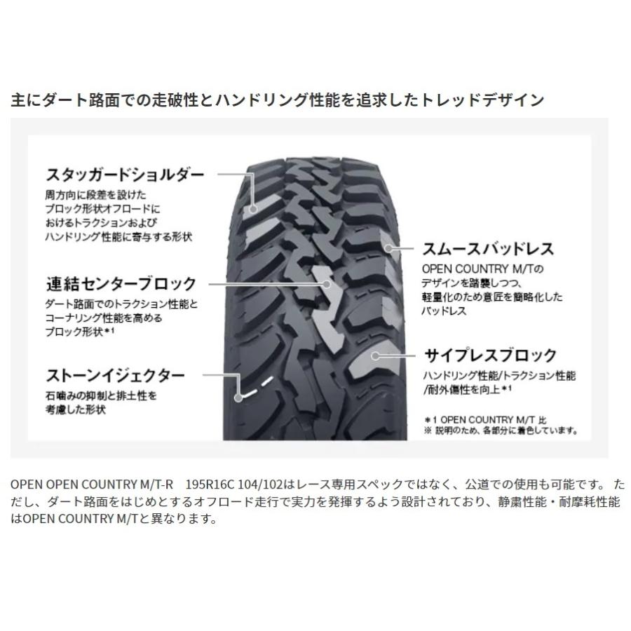 OPEN COUNTRY トーヨー オープンカントリー M/T-R 195R16C 104/102Q 4 