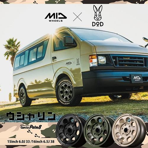 MID X DOD ウシャリン 15X6.0J 6H/139.7 +33 グッドイヤー EAGLE#1 ナスカープラス 195/80R15 107/105L 4本SETで￥170,000 全国送料無料！！の画像
