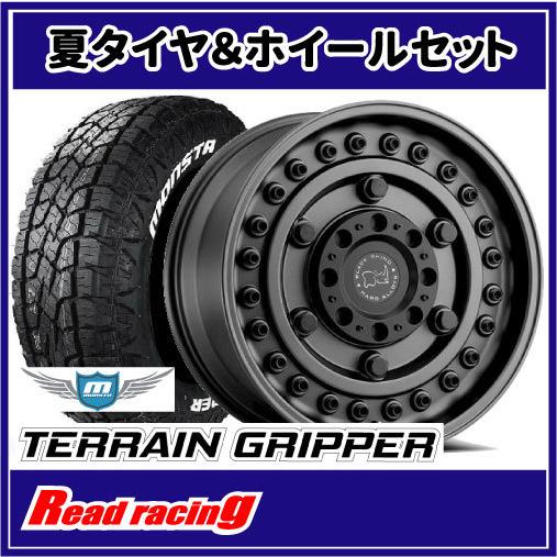 BLACK RHINO ARMORY 17X8.0J 5H/114.3/127 (10H) +30 MONSTA テレーングリッパー A/T LT265/70R17 115T 4本SETで￥248,800 全国送料無料！！
