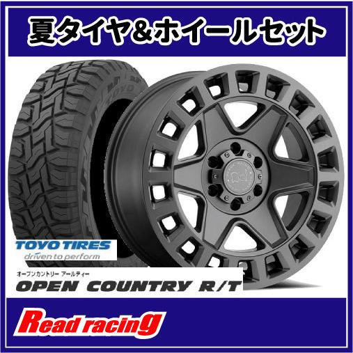 OPEN COUNTRY - BLACK RHINO YORK 17X8.0J 5H/114.3 +35 トゥーヨー 開けひろげカントリー R/T 225/65R17 102Q 4本SETで￥243,600 全国貨物輸送無料！！ 夏タイヤ、ホイールセット-車、バイク、自転車