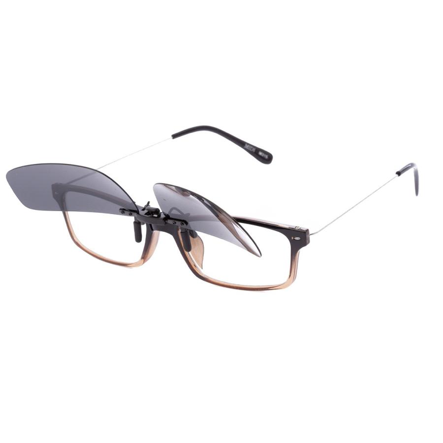 様々なメガネにクリップオン 紫外線99.9%カット クリップ式 偏光サングラス フチなしタイプ | MIDI | 03