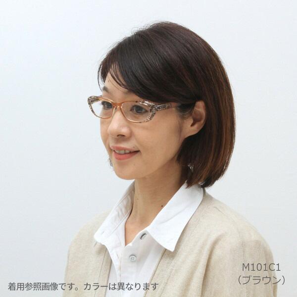 老眼鏡 シニアグラス おしゃれ レディース 紫外線カット バネ丁番 女性用 花柄 UVカット UV400 リーディンググラス ブルー (M-101)｜readingglasses｜04