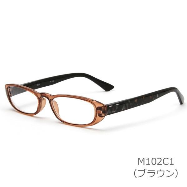 老眼鏡 シニアグラス おしゃれ レディース 紫外線カット バネ丁番 女性用 シンプル UVカット UV400 リーディンググラス ブラウン (M-102)｜readingglasses｜02