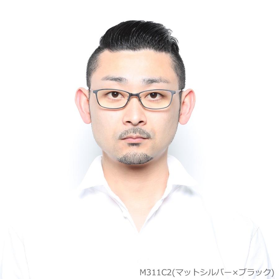 MIDI ブルーライトカットメガネ 伊達メガネ 紫外線カット (M-311