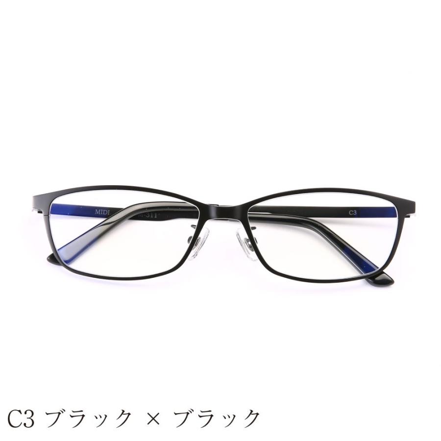 MIDI メガネ 度付き ブルーライトカット 紫外線カット (M-311S