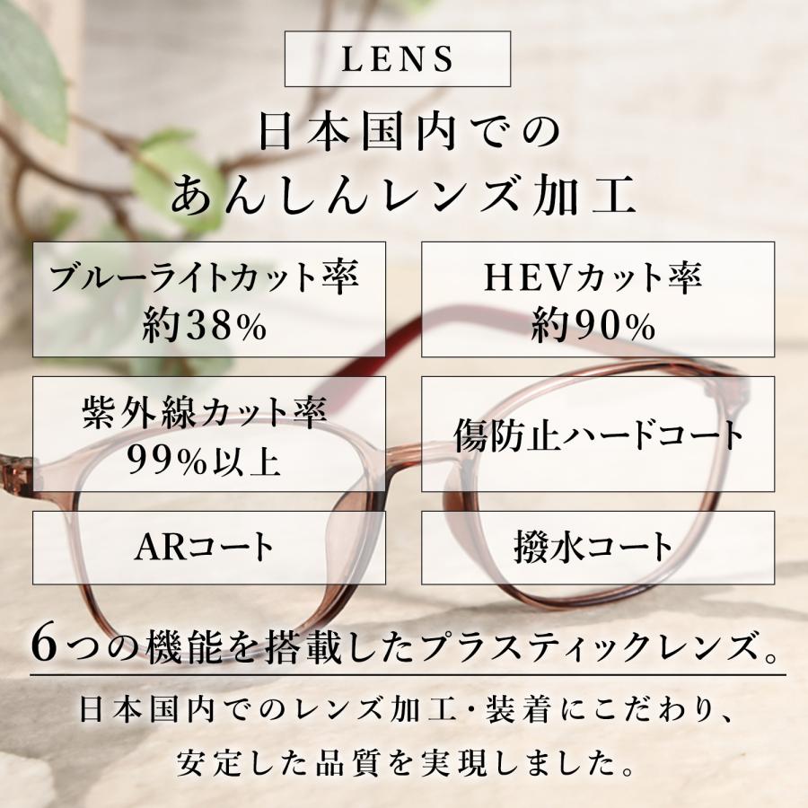 MOOM ブルーライトカット 度なし PCメガネ レディース 黒縁 ブルーライトカット パソコン用メガネ HEV90%カット 紫外線カット 軽い ズレ防止 MM-100-PC | ブランド登録なし | 05