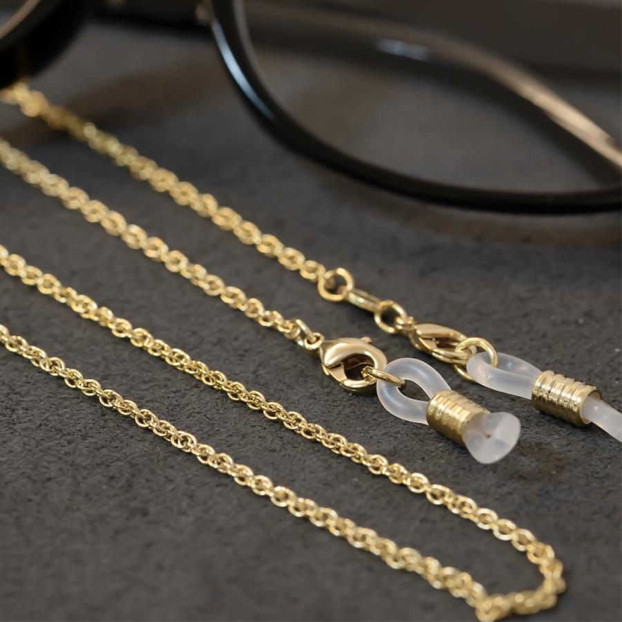 真鍮製メガネチェーン ゴールドメッキでお顔周りを彩るファッション