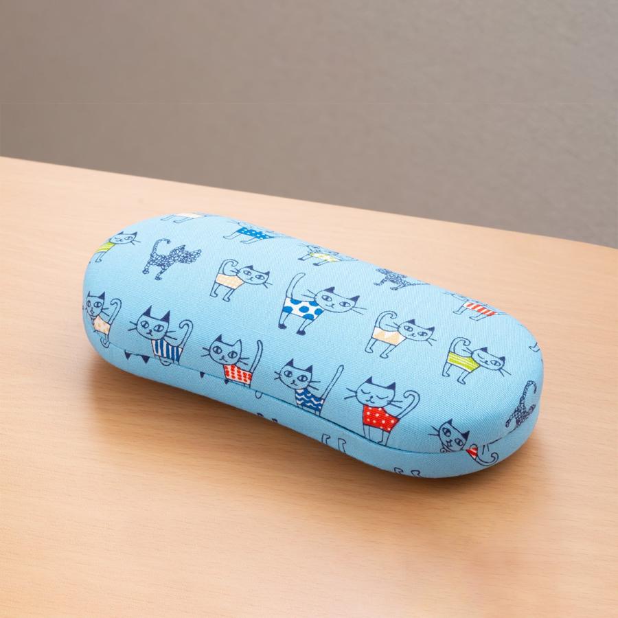 メガネケース ハードタイプ ネコ柄 返品交換無料 : メガネ・老眼鏡専門