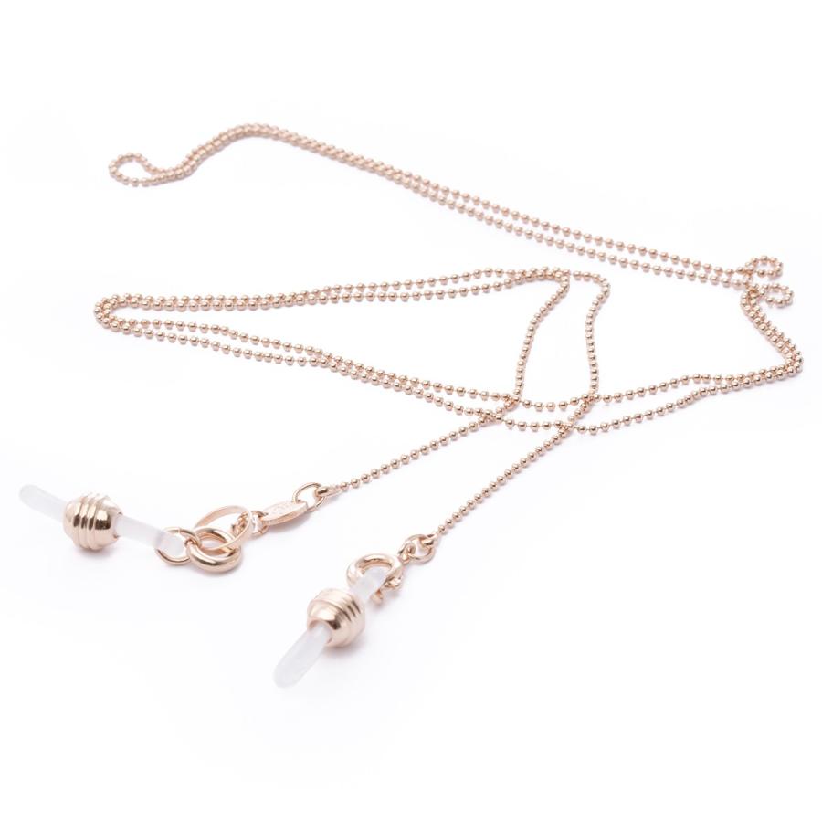 メガネチェーン ピンクゴールドメッキ 真鍮 おしゃれなアクセサリー