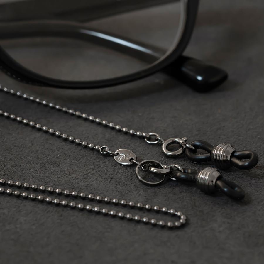メガネチェーン ブラックメッキ 真鍮 おしゃれなアクセサリー 黒 P Z5461 メガネ 老眼鏡専門店ミディ 通販 Yahoo ショッピング