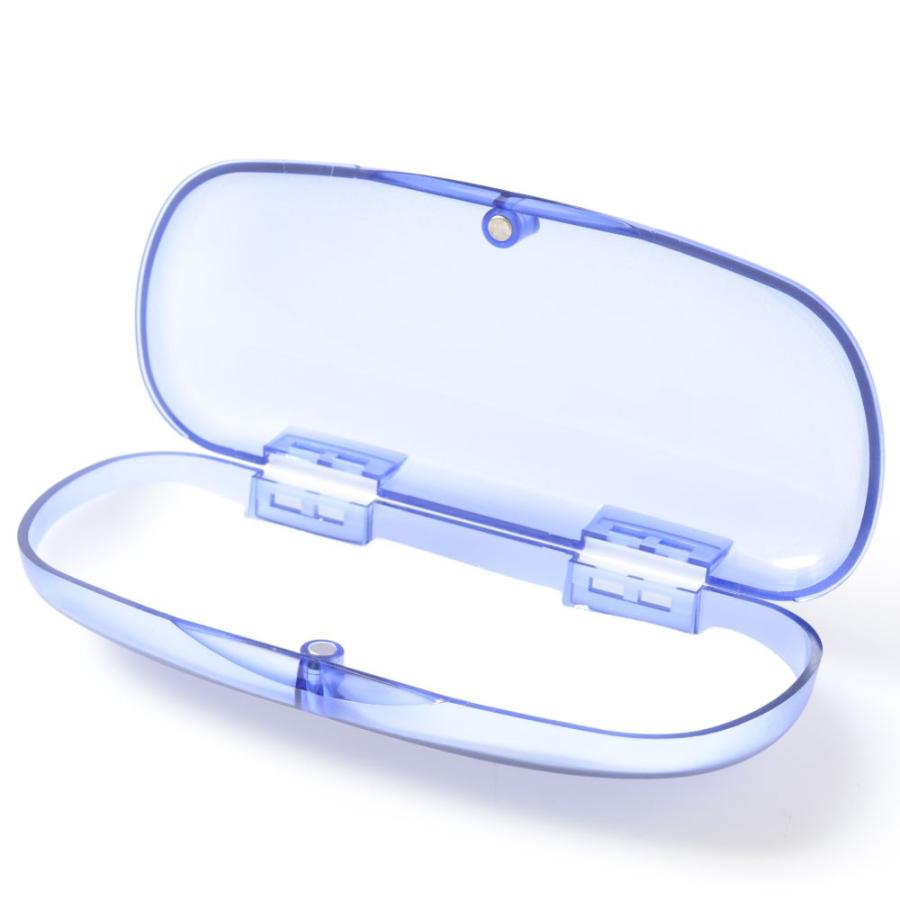 クリアフレーム メガネ ケース付き カラフルなメガネケース 6色から選べる 無地 マット表面加工 クリア