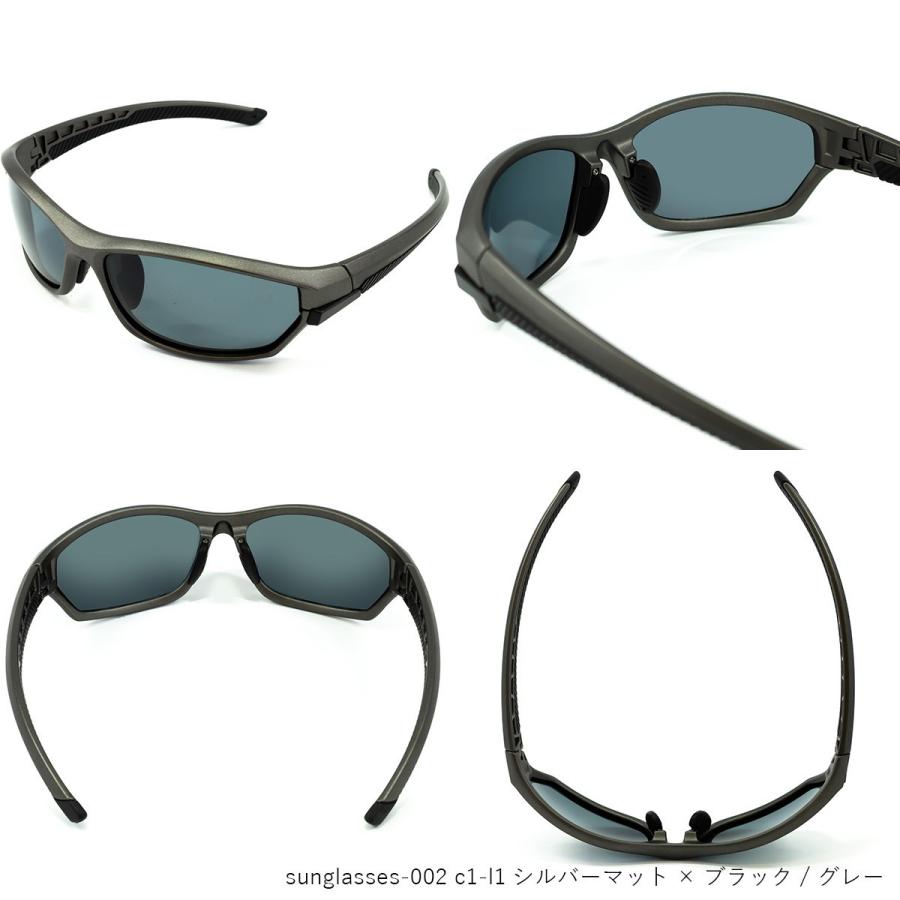 偏光サングラス ３種類の交換レンズ 専用ケース付き グレーレンズ・イエローレンズ・ ブルーミラーまたは レッドミラーレンズ  :sunglasses-002-2:メガネ・老眼鏡専門店ミディ 通販 