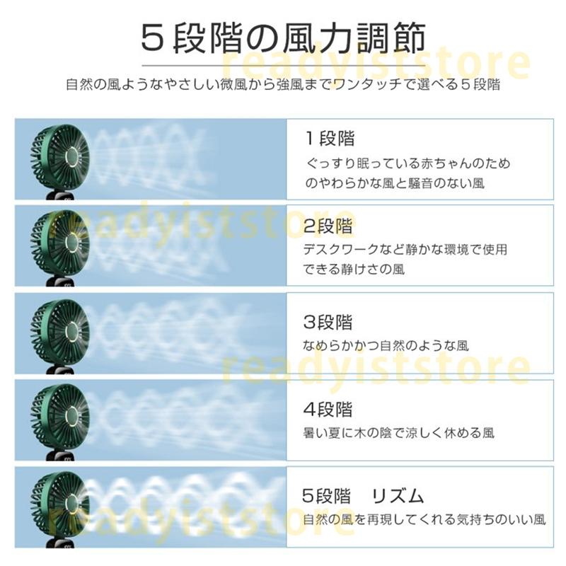 扇風機 手持ち 首かけ おしゃれ 小型 可愛い 卓上 3way USB充電式 携帯扇風機 DCモーター アウトドア キャンプ BBQ 暑さ対策 夏用 軽量 静音ミニ 旅行 登山｜readyiststore｜12