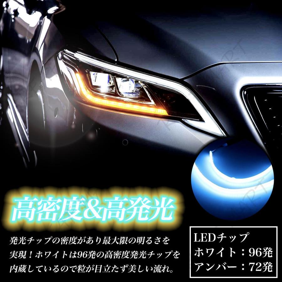 シーケンシャルウインカー 流れるウインカー テープ LED 極薄 60cm 2本