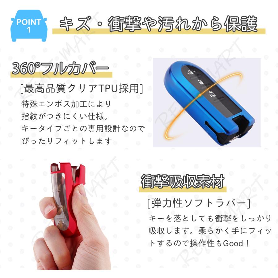 ダイハツ スマート  キーケース タント ムーヴ ムーヴキャンバス ミラ トコット キャスト ミライース ウェイク トール トヨタ タンク ルーミー ブーン｜reafmart｜06