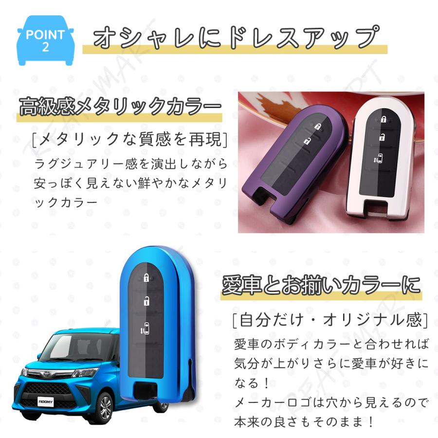 ダイハツ スマート  キーケース タント ムーヴ ムーヴキャンバス ミラ トコット キャスト ミライース ウェイク トール トヨタ タンク ルーミー ブーン｜reafmart｜07