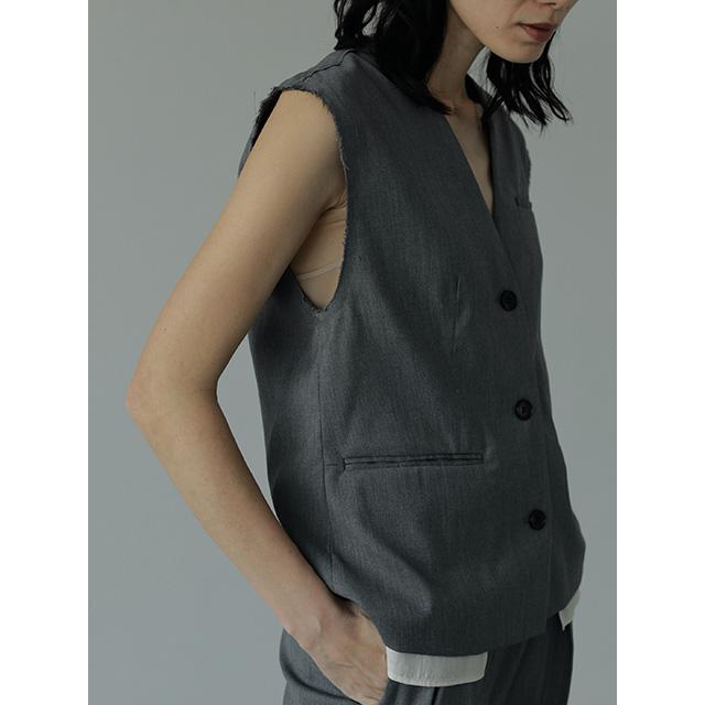 即日発送 anuke アンヌーク Cutoff Twill Vest 62410101 2024春夏 