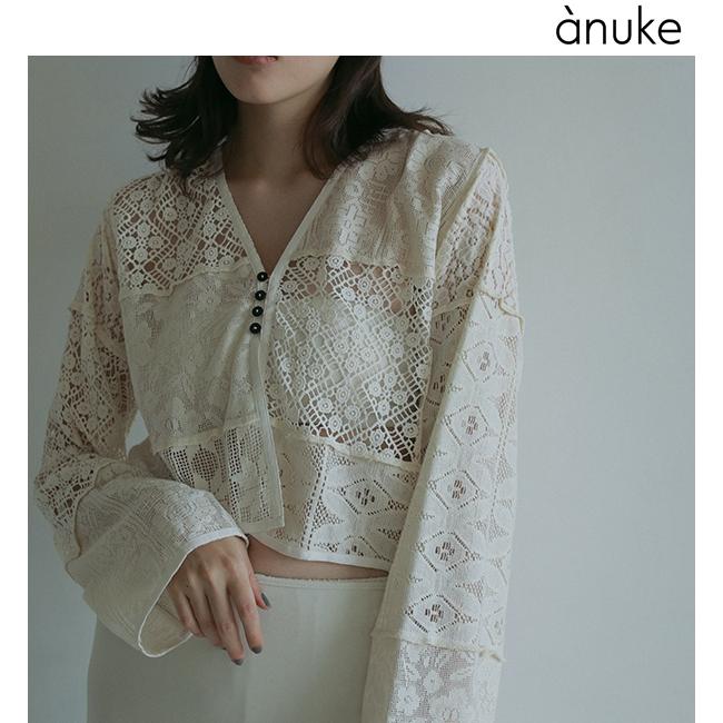 anuke GWも即日発送/anuke アンヌーク Patchwork Lace Cardigan anuke GWも即日発送/anuke アンヌーク Patchwork Lace Cardigan