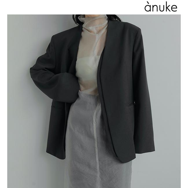 anuke（アンヌーク） 土日も即日発送/anuke Collarless Over Jacket