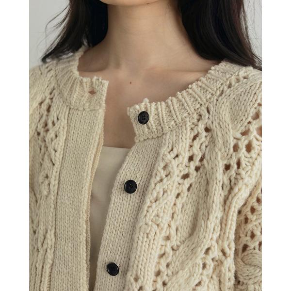 anuke 予約商品/anuke アンヌーク Cable Knit Cardigan 62520507