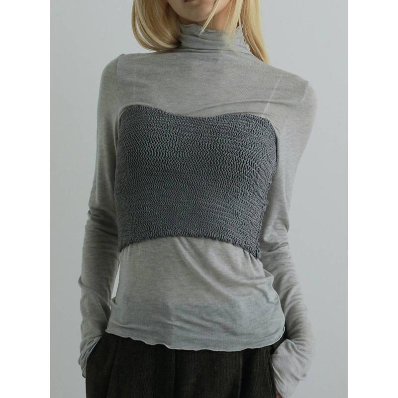 anuke（アンヌーク） 即日発送/anuke Cashmeresilk Turtle Tops