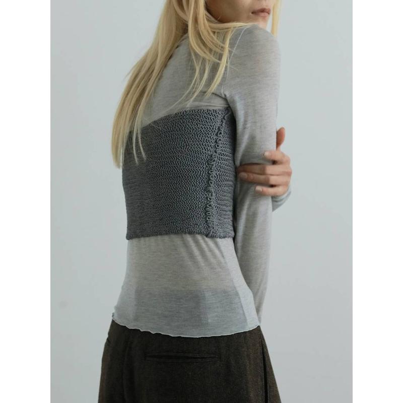 anuke Vintage Rib Tops チャコールグレー 新品・未使用品 anuke Vintage Rib Tops チャコールグレー 新品・未使用品 anuke t