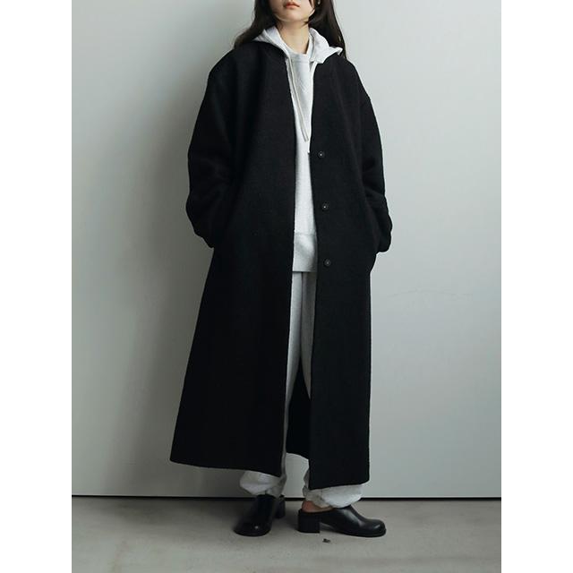 anuke 予約商品/anuke アンヌーク Collarless Cocoon Coat