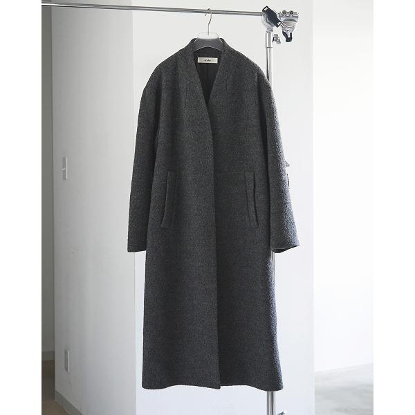 anuke 予約商品/anuke アンヌーク Collarless Cocoon Coat